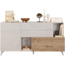 Sideboard 2 Türen, 2 Schubladen, 2 Offene Fächer Und 2 Regale B181 Cm - Mala