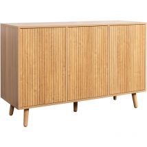 Sideboard mit geriffelten Türen Wohnzimmermöbel 120x76x40cm Modell Renzo