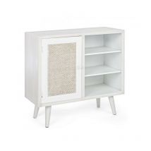 Sideboard mit Tür und drei Einlegeböden Weiß montiel 66x30x h64,5 cm