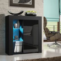 Creative Furniture - Serene Sideboard - Black with Gloss Doors & led - 83cm