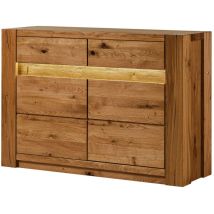 Sideboard Wildeiche 123x40x85 Braun Geölt Kent 330
