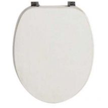 Kiamami Valentina - Siège Abattant Wc Universelle En Blanc Décapé Vieilli Shabby