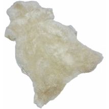 Tapis mouton blanc – 120 cm x 71 cm – Tapis shaggy – 100% naturel