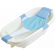 Siège de Bain Bébé Confortable Coussin Baignoire Nouveau-né en Maille Douche Siège de Baignoire Antidérapant Hamac de Bain Pliable Tapis de Bain