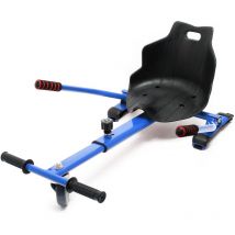 Wiltec Siège de Balance Scooter – Bleu – capacité de 120 kg max. – avec Roulette et Poignées – ajustable pour Adultes et Enfants – Siège de Kart