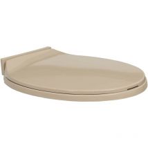 Siège de toilette à fermeture en douceur Beige Ovale