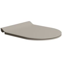 GSI - Siège de toilette pura, slim, Soft Close, tortora mat/chrom