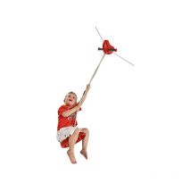KBT - Disque de balancoire rouge en plastique pour tyrolienne