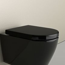 Bernstein - Abattant lunette wc, Cuvette toilettes charnières acier - 46,4x35,9cm - U1002