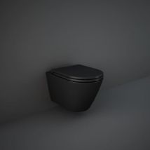 Rak Ceramics - Siège rak Feeling wc RSTSC3901504, sandwich, fermeture amortie, noir mat