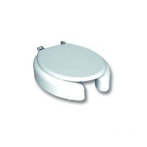 Goman - Siège surélevé avec couvercle de toilette avec charnières universelles blanches