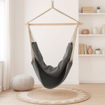 Casa.pro - Siège Suspendu Diseröd Hamac en Coton Polyester Gris 100 x 100 cm [ ]