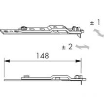 Schere 7-DF F.drehfl.o.nu - Siegenia