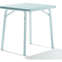 Boulevard 111/W Tavolo Pieghevole da Giardino, Tubi in Acciaio, Piano in Mecalit pro, Decorazione in Marmo, Colore: Bianco - Sieger