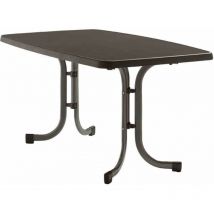 Boulevard-Klapptisch, 150x90x72 cm, eisengrau Gestell aus Stahl in eisengrau, Tischplatte aus Mecalit -Pro in anthrazit