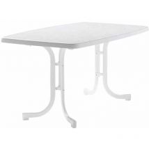 Boulevard-Klapptisch, 150x90x72 cm, weiß Gestell aus Stahl in weiß, Tischplatte aus Mecalit -Pro in weiß