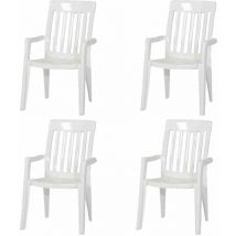 Palma set 4 x Stapelsessel weiß bestehend aus 4 x 447949