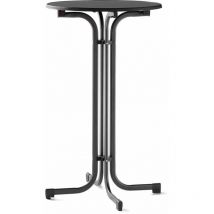 Stehtisch, Ø 70 cm, eisengrau Gestell aus Stahl in eisengrau, Tischplatte aus Mecalit -Pro in anthrazit