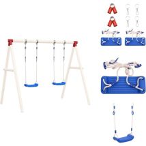 Sièges de balançoire avec cordes 2 pcs bleu 38x16 cm pe - Sièges De Balançoire - Balançoires Enfant - Jeux De Plein Air - Accessoires De Balançoire