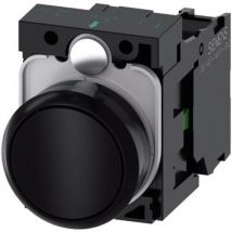 Siemens - 3SU11000AB101BA0 3SU1100-0AB10-1BA0 Bouton-poussoir collerette plastique, actionneur plat noir 1 pc(s)
