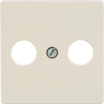 Plaque De Recouvrement Pour Raccord Tv/sat, Blanc Electrique/type De Protec Ip2, Version 2 Trous