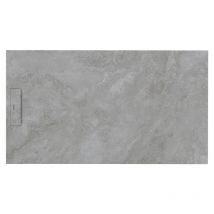 SIENA - Plato de ducha 150x100cm Lithos gris - Antideslizante - Resistente y de diseño - Disponible en varias medidas y colores