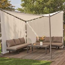 Siena Garden - J05233 - Set Di 2 Pannelli Laterali Per Gazebo Berlino, 3 X 3 M, Colore: Bianco