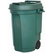 Fahrbarer Abfallbehälter 110L Farbe: grün, Maße: 55x58x81cm