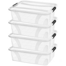 Siena Home - Boîte de rangement Anzio transparent 7 l (l x h x p) 385 x 111 x 254 mm 4 pc(s)