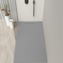 Sanycces - siena - Receveur de douche 100X80 cm Gris - Antidérapant - Résistant & design - Disponible en plusieurs dimensions et coloris