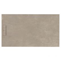 Siena - Receveur de douche 160X70 cm Ciment clair - Antidérapant - Résistant & design - Disponible en plusieurs dimensions et coloris
