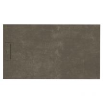 Siena - Receveur de douche 160X70 cm Ciment foncé - Antidérapant - Résistant & design - Disponible en plusieurs dimensions et coloris