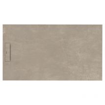 Siena - Receveur de douche 160X90 cm Ciment clair - Antidérapant - Résistant & design - Disponible en plusieurs dimensions et coloris