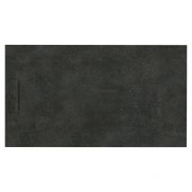 Siena - Receveur de douche 170X90 cm Fossil noir - Antidérapant - Résistant & design - Disponible en plusieurs dimensions et coloris