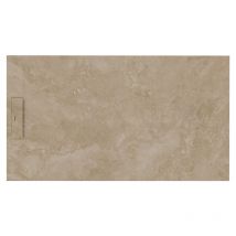 Siena - Receveur de douche 90X70 cm Lithos crème - Antidérapant - Résistant & design - Disponible en plusieurs dimensions et coloris