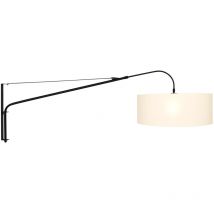 Sienna Elegant Classy Lampada da Parete con Paralume Nero Opaco