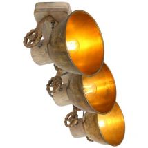 Sienna Lighting - Sienna Gearwood Spot Bar Industriel, Bois Blanc