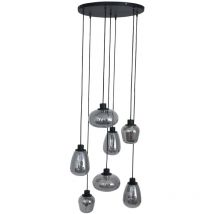 Steinhauer - lámpara colgante - Reflexion - negro - vidrio metal