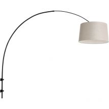 Steinhauer - Sienna Sparkled Light Cylindrical Pendant Ceiling Light Matt Black, Grey Shade