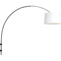 Steinhauer - Sienna Sparkled Light Cylindrical Pendant Ceiling Light Matt Black, White Hood