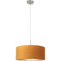 Steinhauer - Sienna Sparkled Light Cylindrical Pendant Ceiling Light Brushed Steel, Velvet Gold