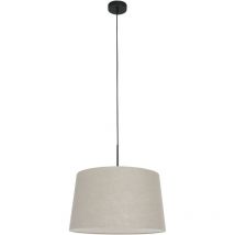 Steinhauer - Sienna Sparkled Light Cylindrical Pendant Ceiling Light Matt Black, Grey Shade