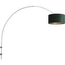 Steinhauer - Sienna Sparkled Light Wall Lamp with Shade Brushed Steel, Velvet Green