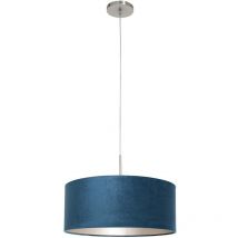 Steinhauer - Lampe suspendue lampe de salle à manger lampe de salon colorée en acier textile bleu