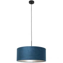 Lampe de table à manger suspension lampe suspension textile velours bleu noir mat D 50 cm