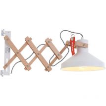 Sienna Woody Aplique Dome Blanco Mate, Madera Blank, Metal