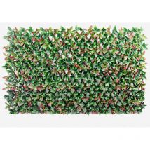 Siepe artificiale 200x100cm photinia giardino traliccio estensibile Ivoss