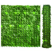 Siepe ornamentale artificiale con foglie lauro - mt.3x1h.