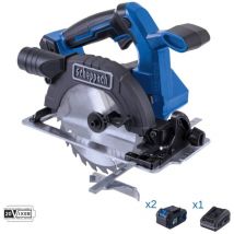 Scheppach - Sierra circular 20v 2 baterias 4.0Ah y cargador ixes bc-hcs165-x