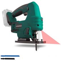 Sierra de calar vertical inalámbrica VPower 20V (sin batería) – Incl. hojas de sierra, guía paralela y bolsa de almacenamiento - Vonroc